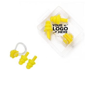 Swimming Earplugs & Nose Clip Plugs Set